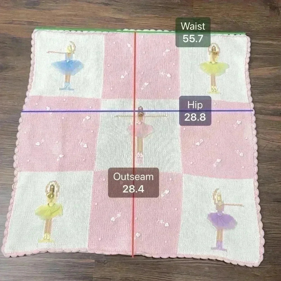 Art Walk Le Ballet Girl Baby Blanket Knit Cotton Made in Peru Ballerina - Picture 5 of 7
